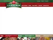 Tablet Screenshot of laherenciabeef.com